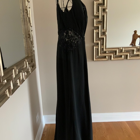 Stephen Yearick Gorgeous Black Silk  Beaded Gown  Sz 10 Glamorous *NWT - Picture 6 of 15